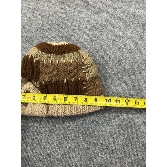 Wool Hand Knit Kids Beanie Mountain Climbing Art Goblincore Nature Cozy Cottage - Picture 8 of 9